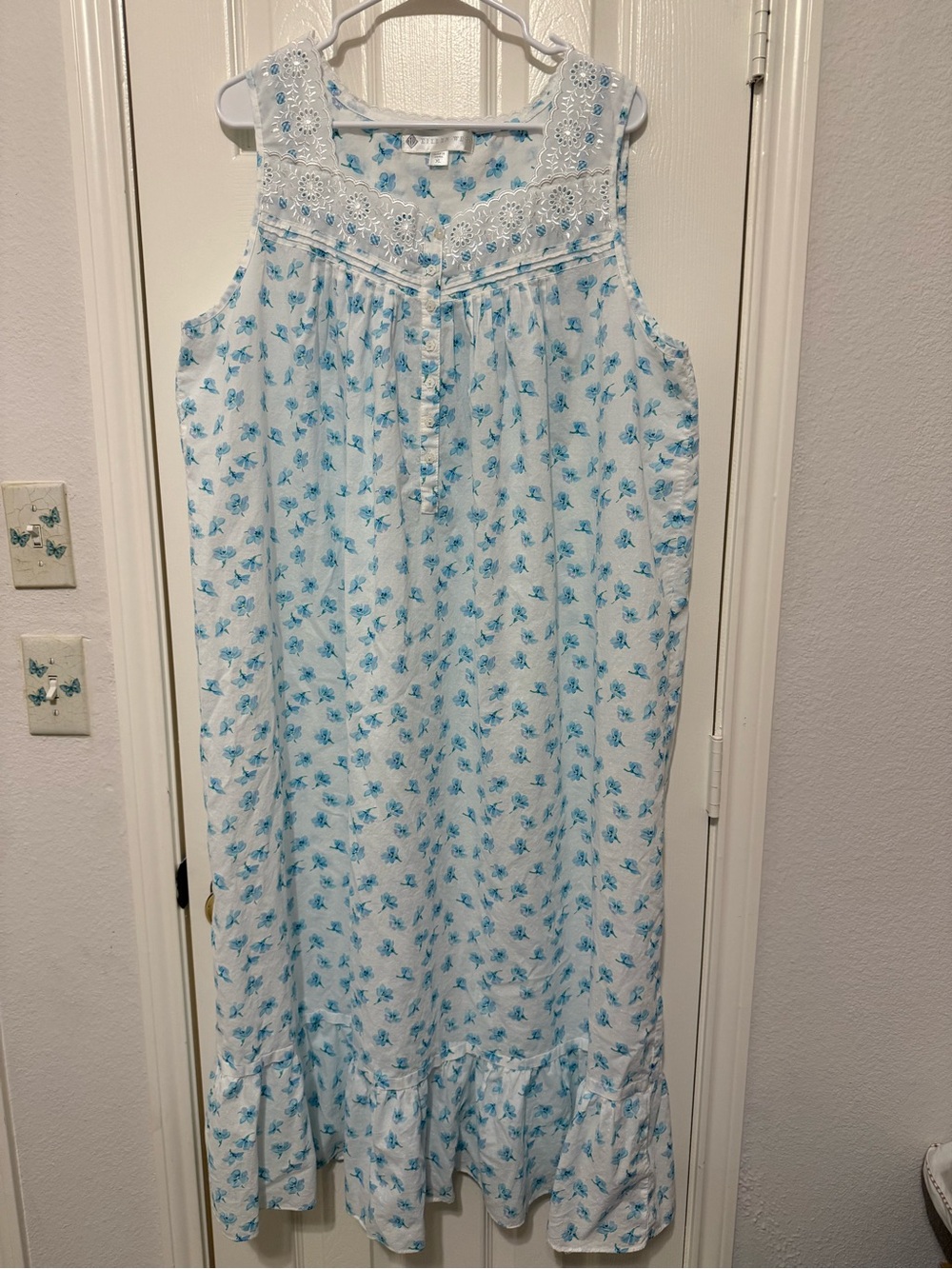 Eileen West Sleeveless Long Nightgown XL